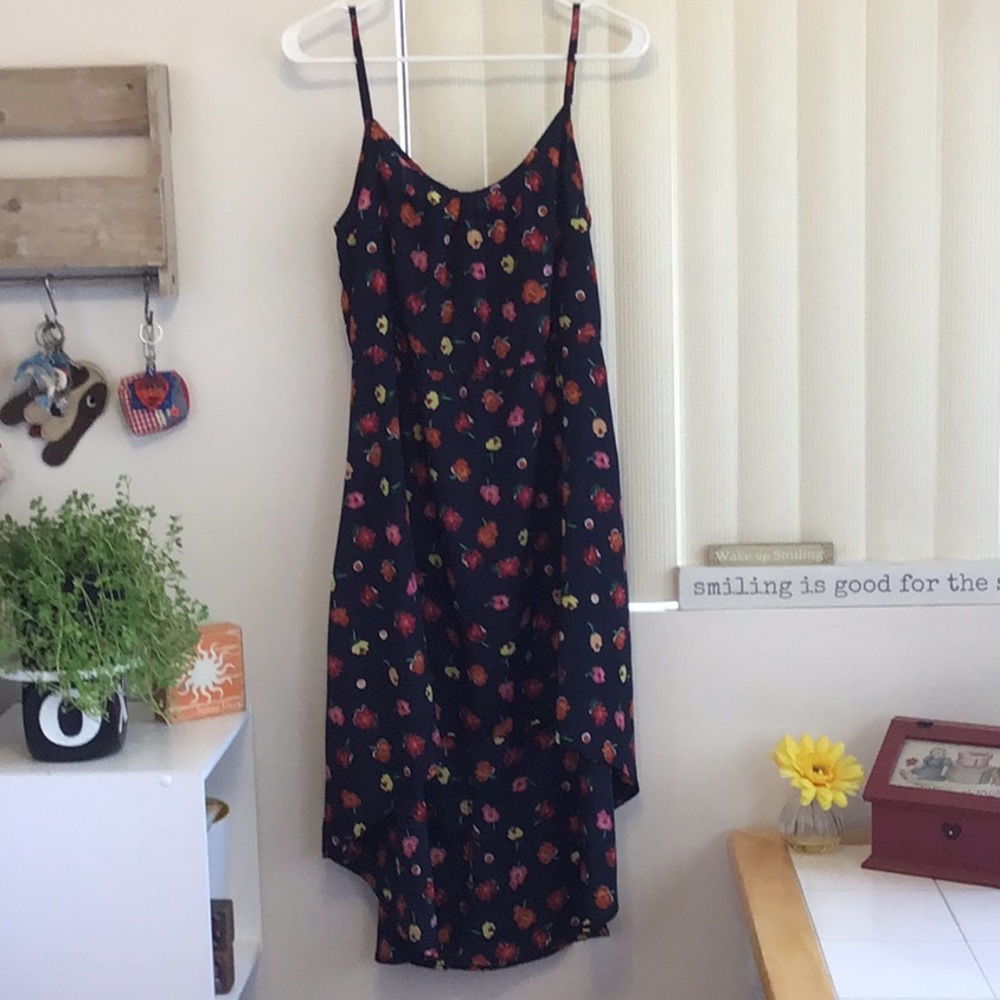 ‘Sace’ Cute Floral Hi-Low Spaghetti Strap Dress